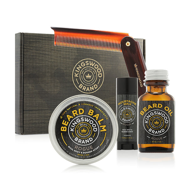 FOLDING COMB BEARD & MOUSTACHE GIFT BOX KINGSWOOD BRAND