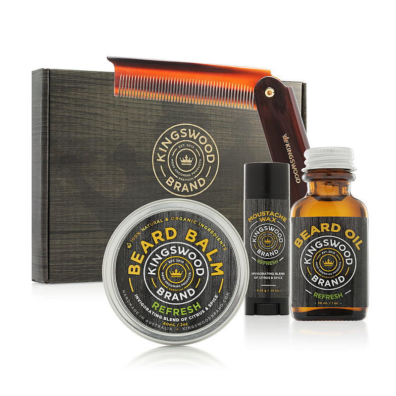 FOLDING COMB BEARD & MOUSTACHE GIFT BOX